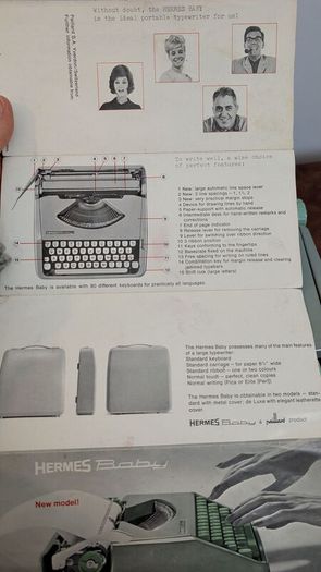 Vintage Hermes Baby typewriter