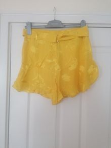 NEW River Island Yellow Satin Shorts