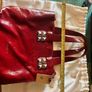 furla red leather grab bag Image 3