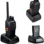 2PCS Walkie Talkie USB power Rechargeable Walkie Talkies Long Range Two-Way Radio Walky Talky with Earpieces 16CH Handheld Transceiver with LED Light for Field Survival Biking Hiking Image 5