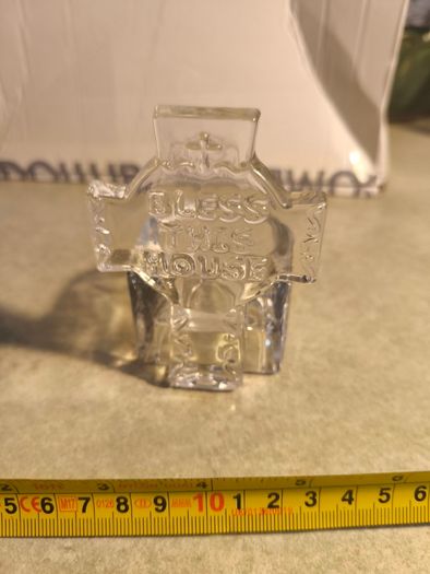 Celtic Cross Glass Holy Water Roman Catholic Font / Votive Candle Holder