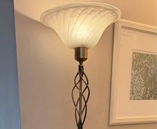Tall brass lamp