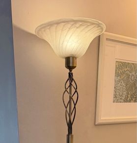 Tall brass lamp
