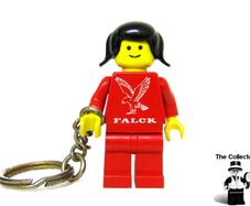 Lego Vintage Retro Lego Falck Female Key chain This Is A Rare Version With The Key Chain Around The Right Wrist As With All Very Early Lego keychains RARE AND HARD TO FIND