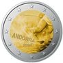 Andorra 2 Euro Commemorative Coin 2024 - 100 Years of Skiing in Andorra. Coincard. BU Image 2