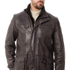 Men's Jacket Daytona Clinton Ic Sheep Tiger Dark Brown