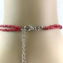 Vintage Red Coral Necklace with Murano glass pendant: Beaded  Necklace Image 5