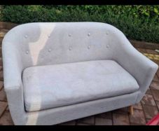 Modern Light Grey Scandinavian Style 2-Seater Sofa: Excellent Condition
