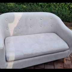 Modern Light Grey Scandinavian Style 2-Seater Sofa: Excellent Condition