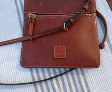 Dooney & Bourke Small Leather Crossbody Bag - Brown (20x20 cm) - Excellent Condition