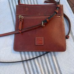 Dooney & Bourke Small Leather Crossbody Bag - Brown (20x20 cm) - Excellent Condition
