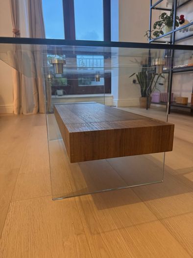 Glass coffee table
