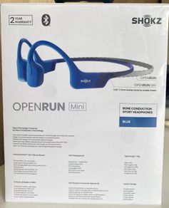 Shokz OpenRun Mini Headphones (Blue) New & Unopened