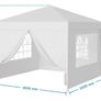 Waterproof 3x3m Gazebo White with 4 side walls Image 7