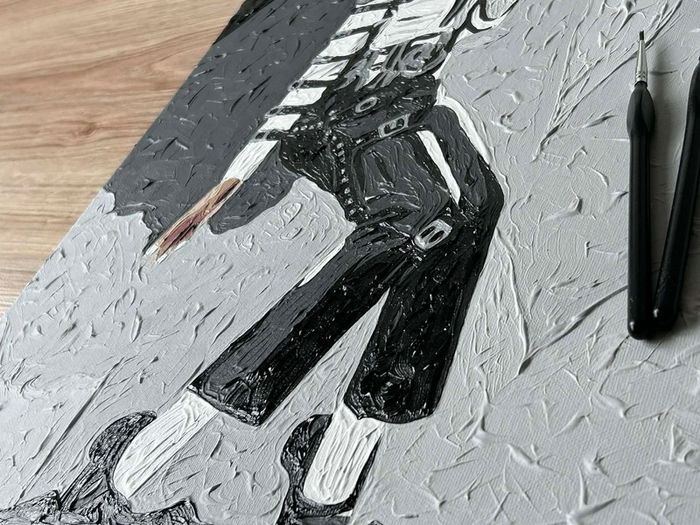 Michael Jackson King of Pop iconic acrylic canvas painting music icon