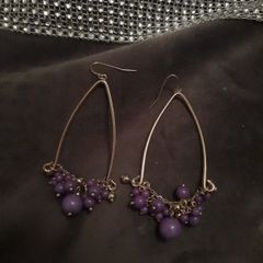 purple drop earrings