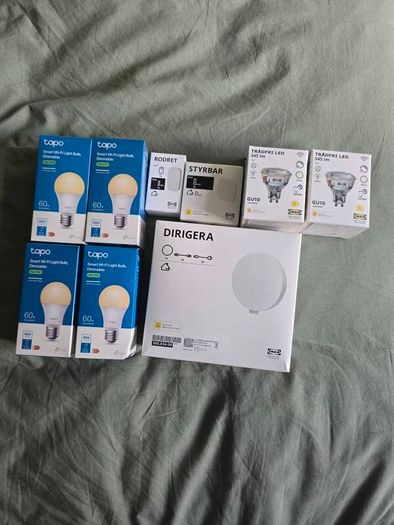 Complete Smart Home Lighting Bundle IKEA Dirigera Hub + Tapo & Tradfri Bulbs + Remotes