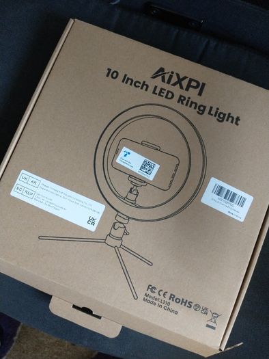 LED Ring Light 10" with Tripod Stand & Phone Holder for Live Streaming & YouTube Video, Dimmable Desk Makeup Ring Light for Photography, LED Lamp with tripod