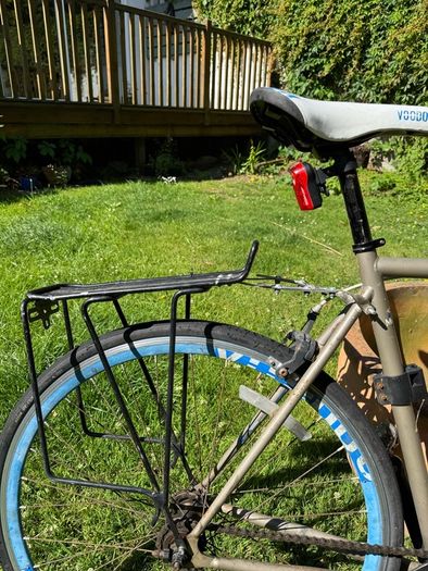Old single speed, lights and lock included