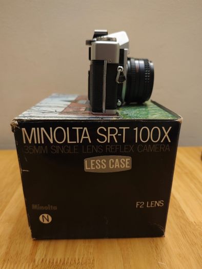 Minolta SRT100X (1978) + MD Rokkor 50mm f/2 - Serviced & in Original Box ! Film Camera