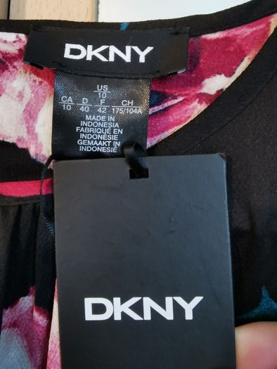 BNWT - DKNY black floral dress UK 12 - 14