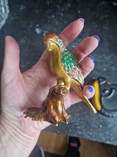 enamelled bird trinket
