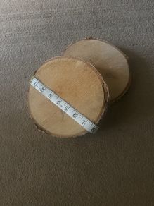 2 x wooden slices