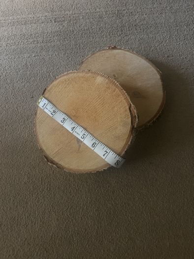2 x wooden slices