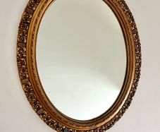 Gold vintage ornate wall mirror
