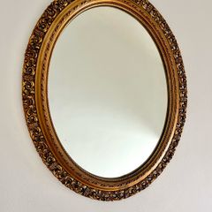 Gold vintage ornate wall mirror