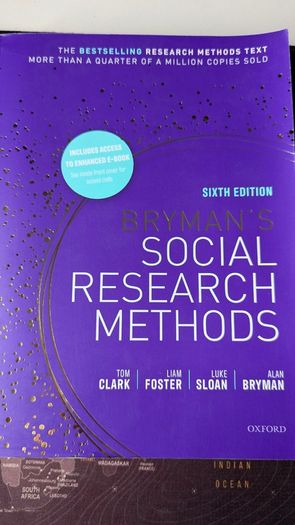 Brymans Social Research Methods 6th Edition Clark Foster Sloan and Bryman