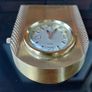 Vintage Solid Brass Desk Clock Image 3