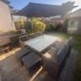8 Seater Cube Garden Set Rattan with Parasol & Cover Practically Brand New Image 6