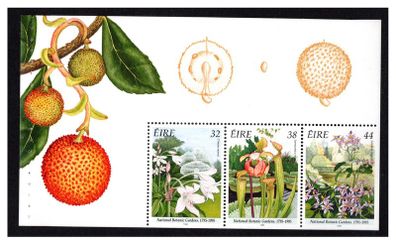 1995 Ireland Bicentenary of National Botanic Gardens, Glasnevin Commemorative Stamps Booklet Pane Mint Never Hinged (MNH). Hibernian HP80