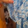 summer dress in blue and white. Wide fit . Easy crease free material.  Great for packing Image 5