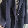 GINA Vintage Navy Blazer Sz 14UK (Fit 12-16) Image 2