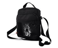 Lego Cross-body bag Black with White Minifigure Pattern 5007936