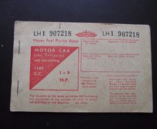 GB Vintage Motor Fuel Ration Book