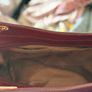 Michael Kors Burgundy Leather Tote Bag (Gold Hardware & Charm) Image 2