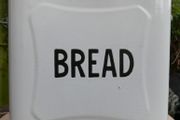 Vintage 1940's enamel bread bin.