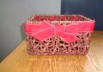 Wicker Basket with Ribbon for Sale