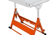 Welding Table 30" x 20", 400lbs Load Capacity Steel Welding Workbench Table on Wheels, Folding Work Bench with Three 1.1" Slot, 3 Tilt Angles, Adjustable Height, Retractable Guide Rails