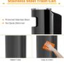 12L Rubbish Bin Outdoor Stainless Steel Trash Can with Lid Large Outdoor Bin Garbage Can for Garden, Backyard, Home, Office, Restaurant, Indoor, Black Image 5