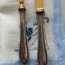 Antique French Silver Plated Knife and Fork Image 10