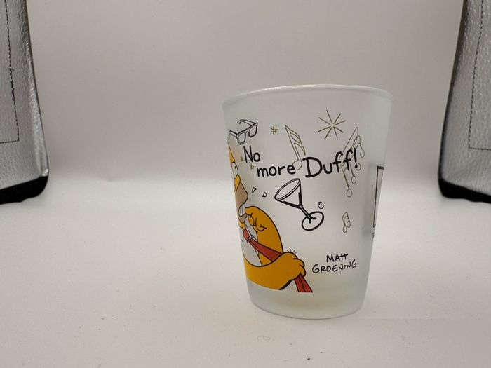 Vintage 2000 The Simpsons Matt Groening Frosted Shot Glasses