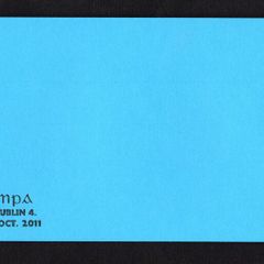 2011 Ireland Stampa understood as proof of the Public Souvenir Overprint inserted between bundles by printer