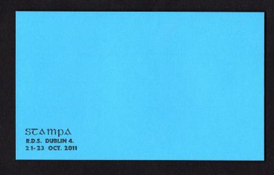2011 Ireland Stampa understood as proof of the Public Souvenir Overprint inserted between bundles by printer