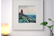 Rocks at Poolbeg Lighthouse, Large Framed Print by Helen Mathews