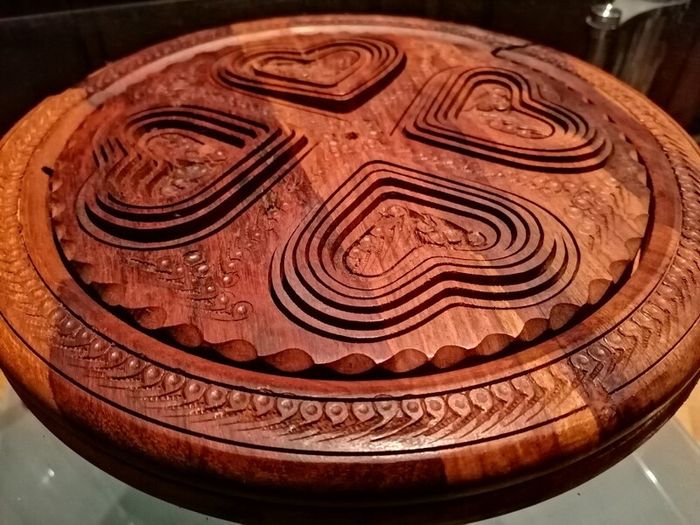 Handcarved Collapsible Wooden Basket