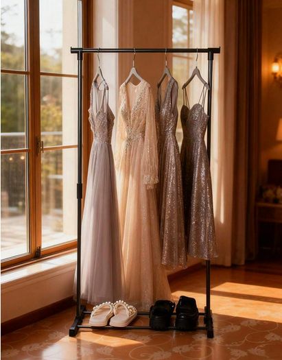 XXL Metal Clothing Rail on wheels / Garment Rail / Clothes Rack - Ideal to maximise storage space